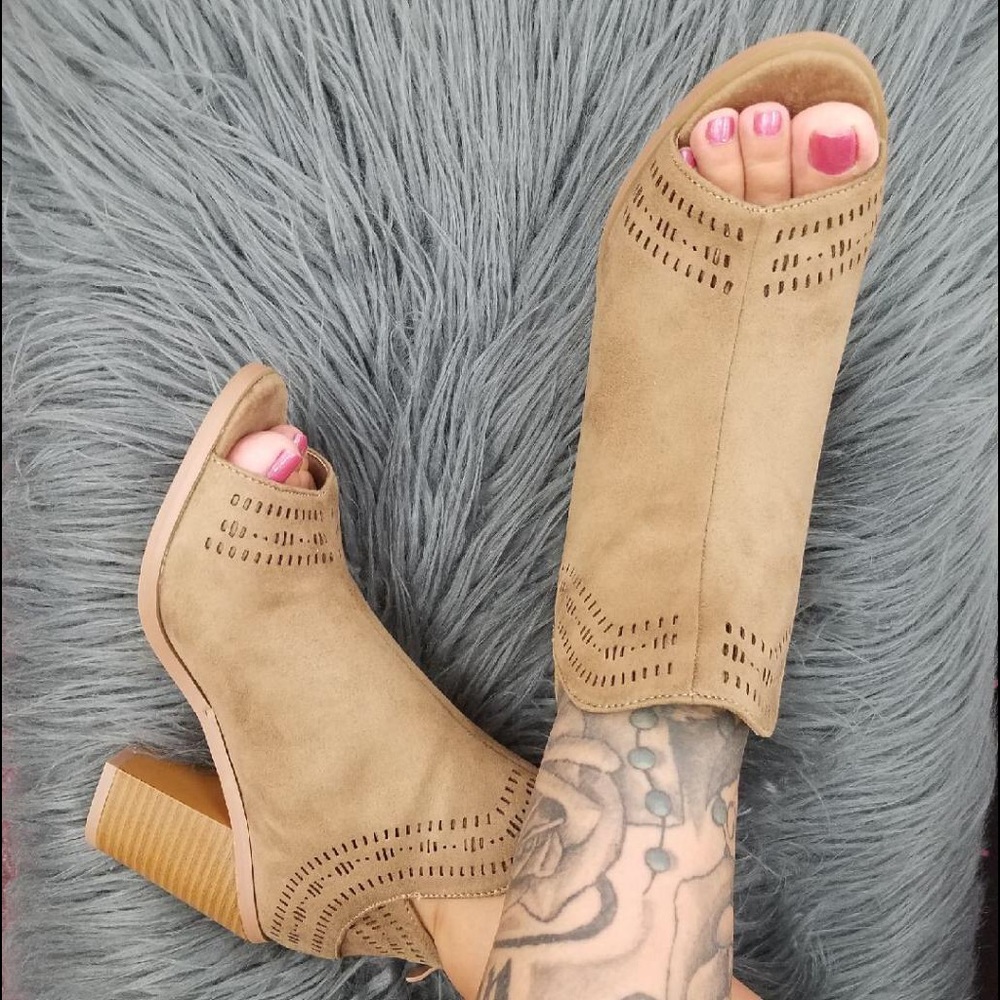 Taupe booties